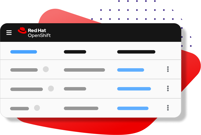 Red Hat OpenShift product screen graphic