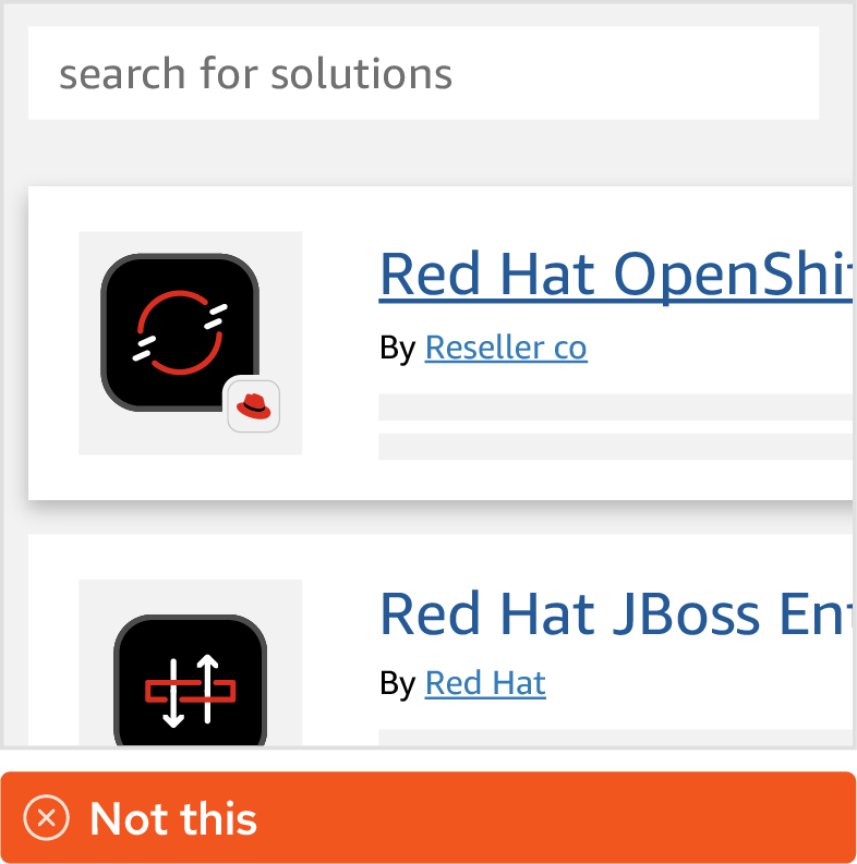 A marketplace listing similar to the “partner or reseller” one above, but using a technology icon with a fedora badge.