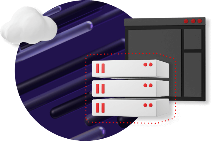 Image of an application window with a virtual server
