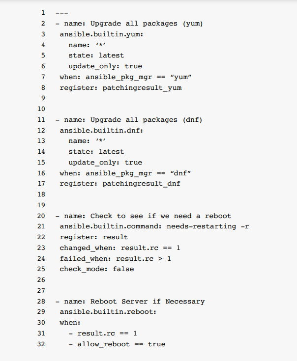Example: Patch a Red Hat Enterprise Linux installation