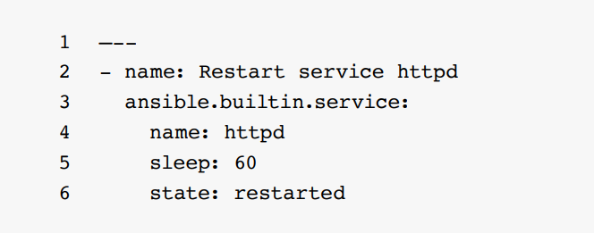 Example: Restart services