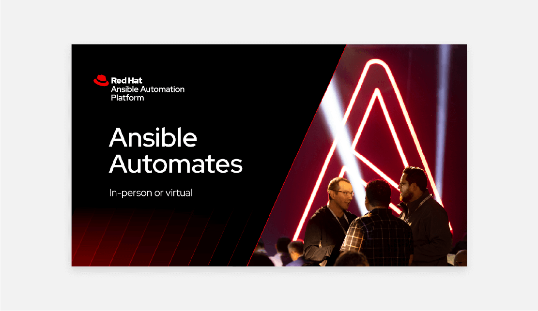 Red Hat Ansible product logo in a social media post.