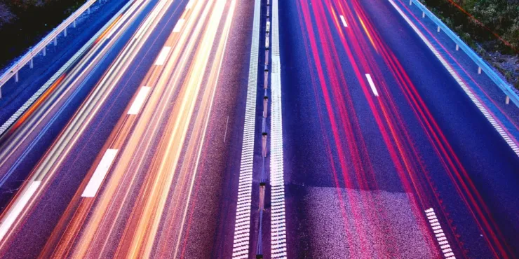 Time lapse of highway