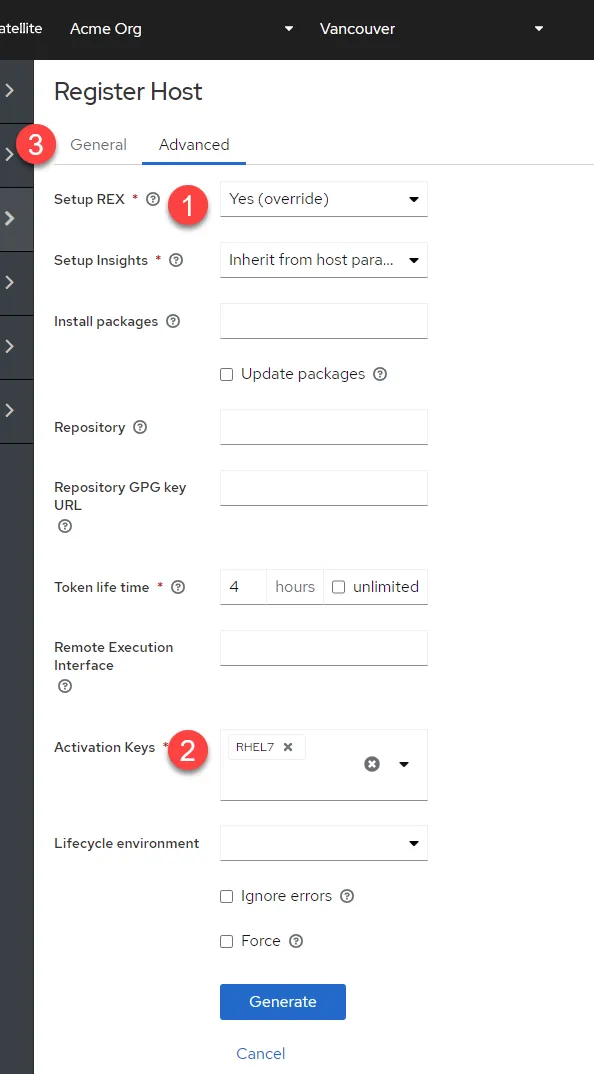generate host