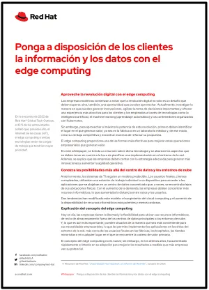 Image of first page of Ponga a disposición de los clientes la información y los datos con el edge computing whitepaper