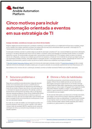 Cinco motivos para incluir automação orientada a eventos em sua estratégia de TI