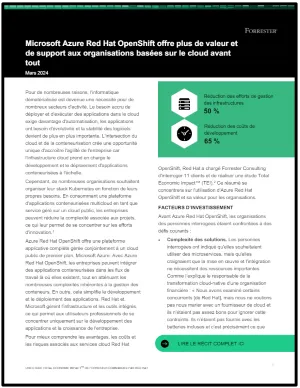 Microsoft Azure Red Hat OpenShift offre plus de valeur et de support aux organisations basées sur le cloud avant tout