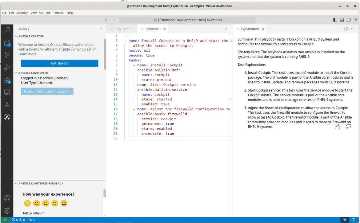 Ansible playbook generation Ansible playbook generation