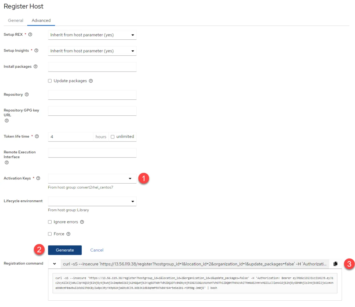 Register Host Advanced Tab Register Host Advanced Tab