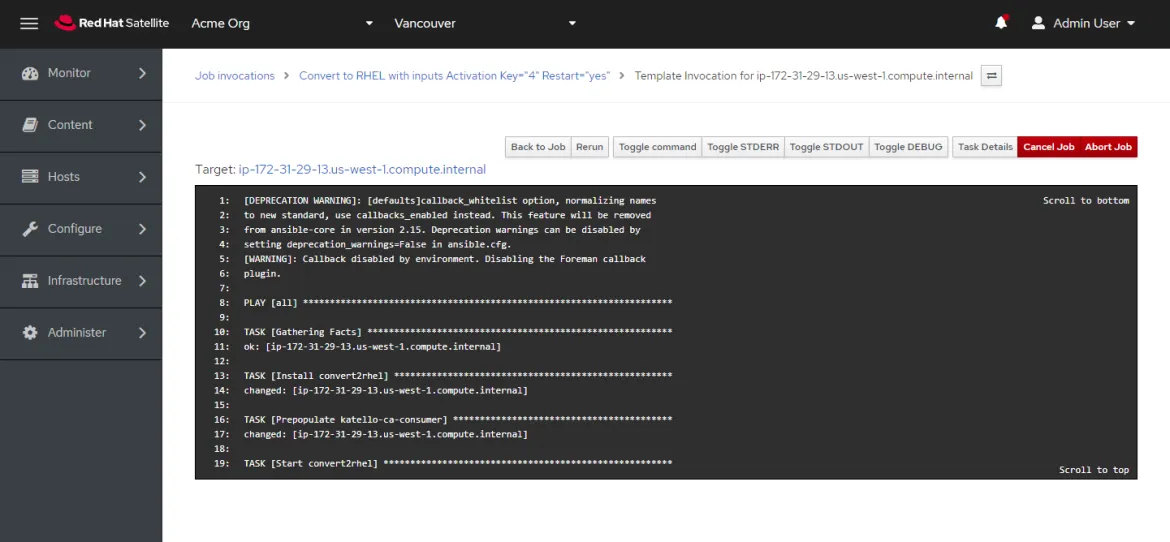 Here’s the real-time view of the job. Here’s the real-time view of the job.