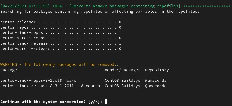 fig 3 convert2rhel packages that contain repository files fig 3 convert2rhel packages that contain repository files