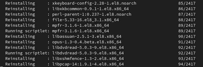 fig 5 convert2rhel conversion runs without further prompts fig 5 convert2rhel conversion runs without further prompts