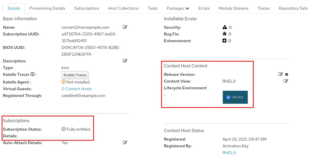 fig 8 convert2rhel Satellite web interface fig 8 convert2rhel Satellite web interface