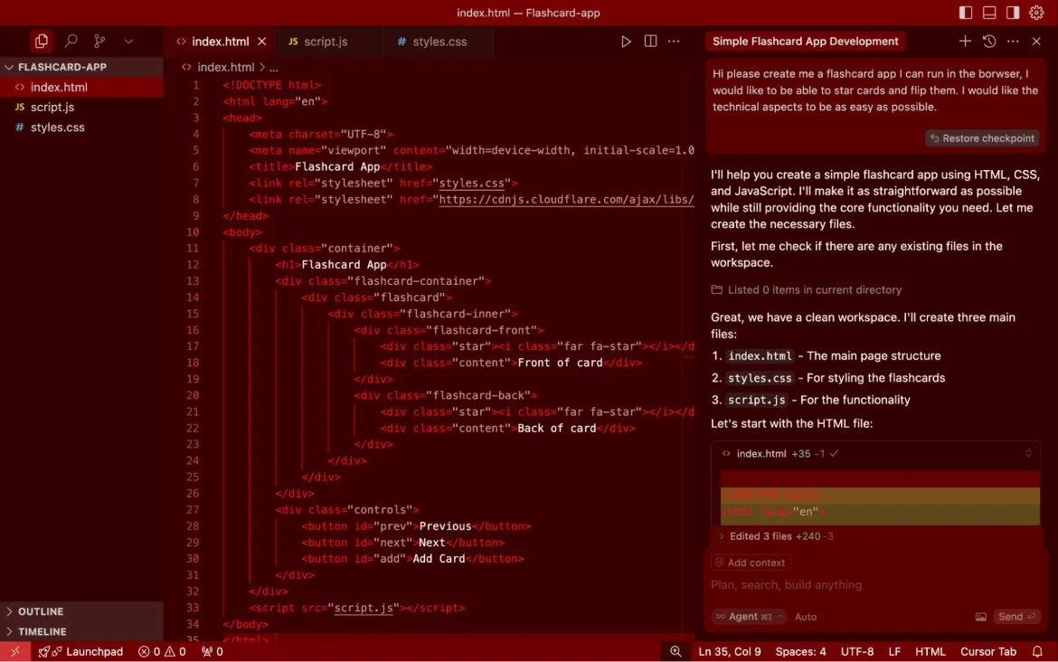 dashboard for Cursor