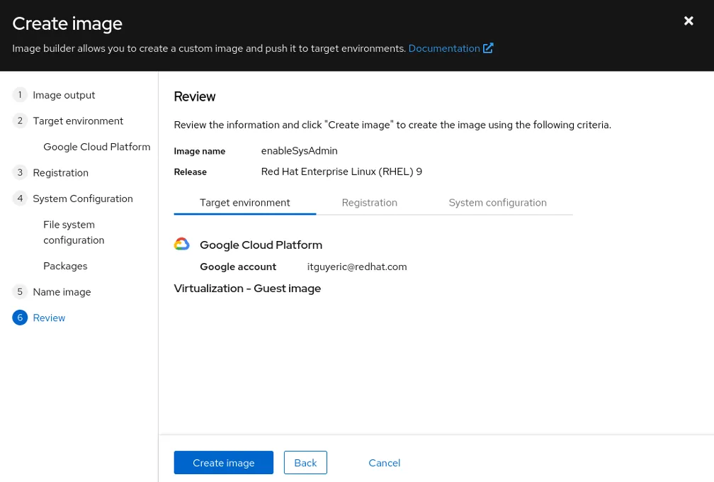 Review settings